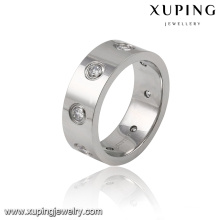 13974 Mode Coole Zirkonia Edelstahl Schmuck Fingerring für Männer